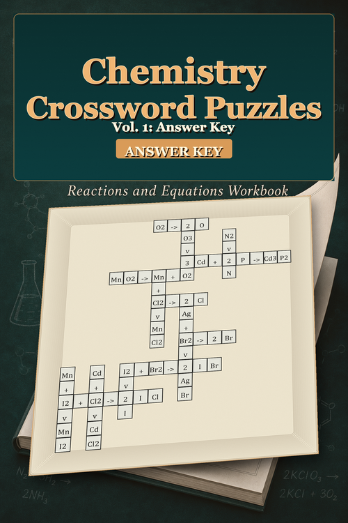 Chemistry Crossword Puzzles, Vol. 1: Answer Key, chalkboard cover